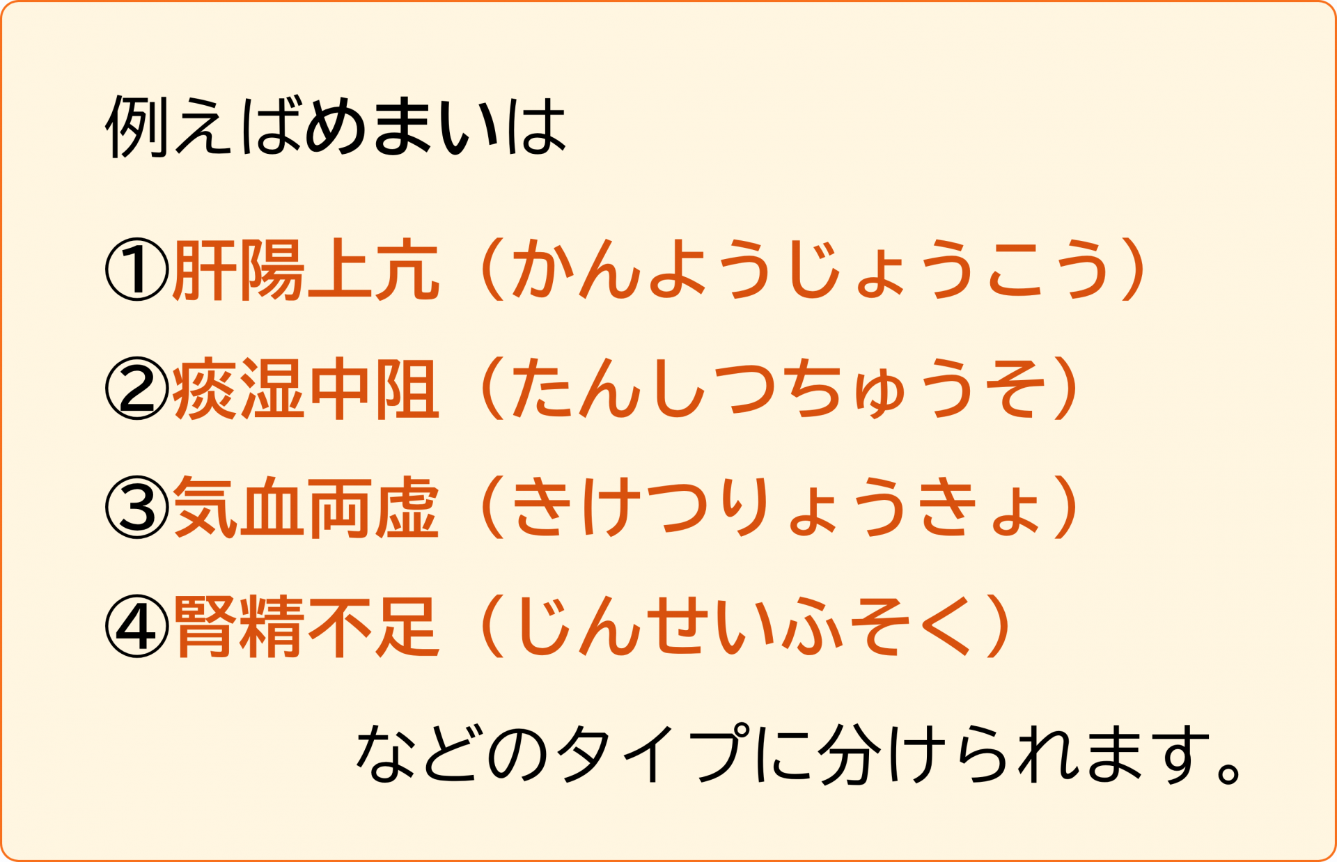 めまいのタイプ分類