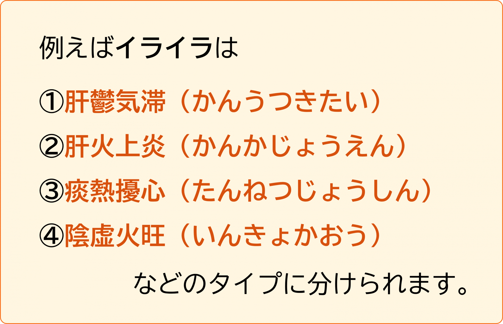 イライラのタイプ分類